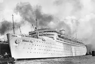 Le bateau de la KdF Robert Ley, en mars 1939.