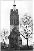 Vue de l'église juste après la guerre