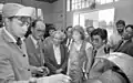 Visite du Polytechnischen Zentrum de Rothenschirmbach, avec le ministre de l'Éducation nord-coréen Li Jong Ju (1988).