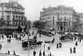 L'hôtel Bellevue (à gauche) et l'hôtel Palast sur la Potsdamer Platz, en 1914.