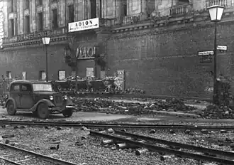 Ruines en 1950.