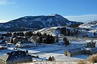 Vue du pic Bunsen depuis Mammoth.
