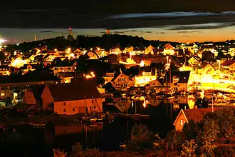 Engøy et Buøy au soir.