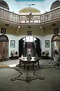 Vue intérieure du palais royal de Bardhaman