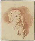 Buste de femme, Sanguine