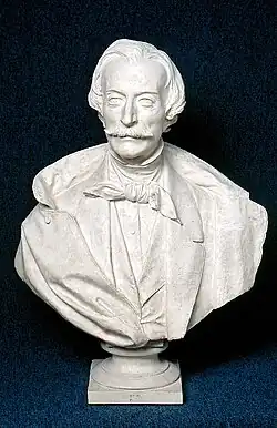 Buste de Massimo D'Azeglio, Vincenzo Vela, 1855-1865
