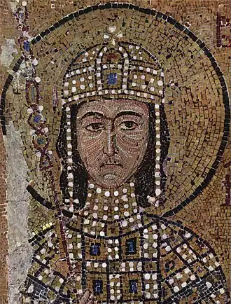 Portrait du coempereur Alexis Comnène, fils de Jean&nbsp;II Comnène et d'Irène (vers 1122).