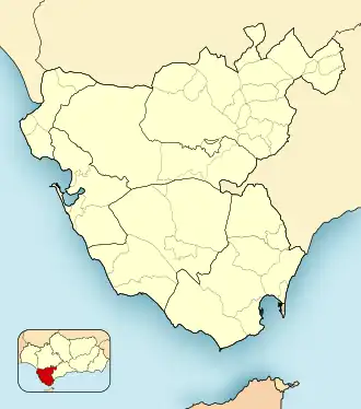 Voir sur la carte administrative de province de Cadix