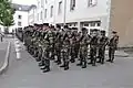 Le 42e&nbsp;régiment de transmissions à Laval le 26 mai 2011 pour sa dissolution.