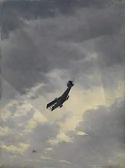Piqué sur un appareil ennemi (1917).