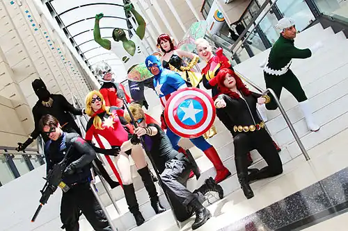 Cosplay de quelques membres des Vengeurs.