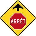 Présignalisation d'un arrêt au Québec