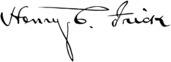 signature de Henry Clay Frick
