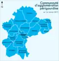 Carte des communes de la CAP en 2012.