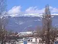 Vue sur les monts Jura depuis le CERN.