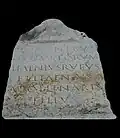 Piedestal de Lucius Faenius Rufus et son fils lucius Faenius Apollinaris, CIL XIII, 1776, Musée Lugdunum.