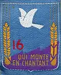 Insigne du CJF 16 (1er&nbsp;modèle).