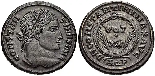 monnaie face et revers couronne entourant VOT/XX