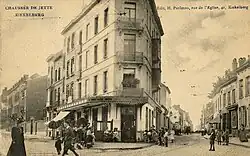 Angle de la chaussée de Jette et du boulevard Léopold II à Koekelberg vers 1910.