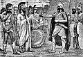 Rencontre entre le roi spartiate Agésilas&nbsp;II (à gauche) et Pharnabaze (à droite) en 395 av. J.-C.
