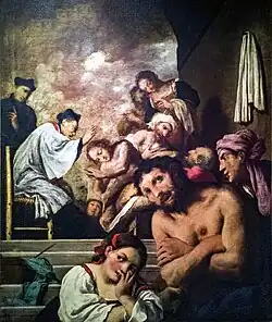 Marco Gussoni bénissant les pestiférés du lazaret de Ferrare