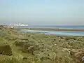 Pointe est de Ria Formosa avec Monte Gordo au fond et la pointe de Isla Canela (Espagne)