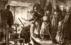 Cérémonie du cacho fio en Haute Provence, gravure de la fin du XIXe&nbsp;siècle