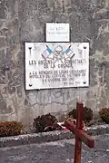 Stèle à la mémoire des anciens combattants 1914-1918 «&nbsp;mutilés du cerveau&nbsp;» (nov. 2011).