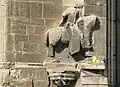 Détail du bas-relief du cavalier