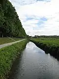 L'Odon canalisé à Caen.