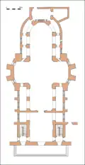 Plan de l'ancienne église en 1807