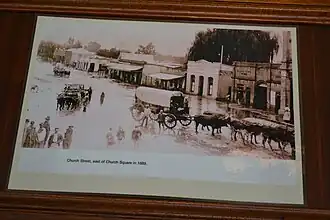 Church Street à l'est de church square à Pretoria en 1889.