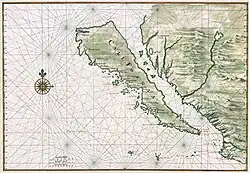 Carte du golfe vers 1650.