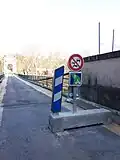 Fermeture aux engins à moteur côté Caluire en 2020.
