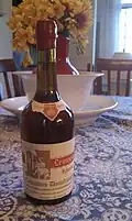 Une bouteille de Calvados Domfrontais.