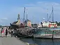 Carène du langoustier à vivier flottant La Salle.