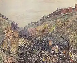 Boulevard Montmartre, Mardi Gras, au coucher du soleil