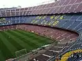 Tribune avec la devise du club