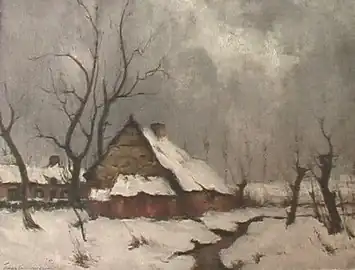 Campagne enneigée.