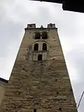 Le clocher de l'église paroissiale Saint-Brice.