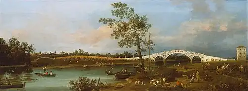 Vieux Pont de Walton, vers 1755,Centre d'art britannique de Yale.