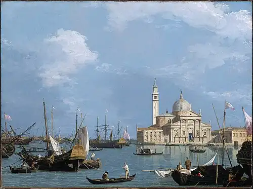 San Giorgio Maggiorevue du Bassin de saint Marc,Canaletto, 1726-1730.Musée des Beaux-Arts (Boston).