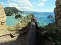Canon et vue du vieux fort vénitien de Párga, octobre 2015