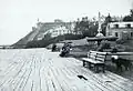 Canons russes sur la terrasse Durham, vers 1860.