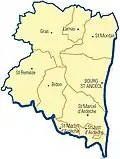 Carte du canton avant 2015
