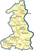 Carte du canton avant 2015.