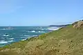 Vue en direction du nord,Gulf Rock, Castle Rock et Floras Lake State Park.