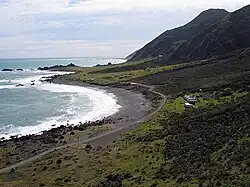 La côte le long de Palliser Bay.