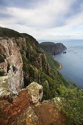 Colonnes de dolérite du cap Raoul.