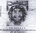 1590 F. Guarnerio, Capitols de cort del Stament Militar de Sardenya, Cagliari, premier usage en Sardaigne.